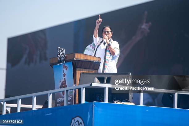 Trinamool Congress Supremo and Honorable Chief Minister of West Bengal Mamata Banerjee starts national election campaign 2024 through Jana Garjan...