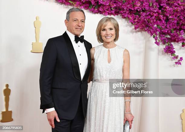 Bob Iger and Willow Bay at the 96th Annual Oscars held at at the Ovation Hollywood on March 10, 2024 in Los Angeles, California.