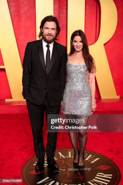 Jason Bateman and Amanda Anka at the 2024 Vanity Fair Oscar Party held at the Wallis Annenberg Center for the Performing Arts on March 10, 2024 in...