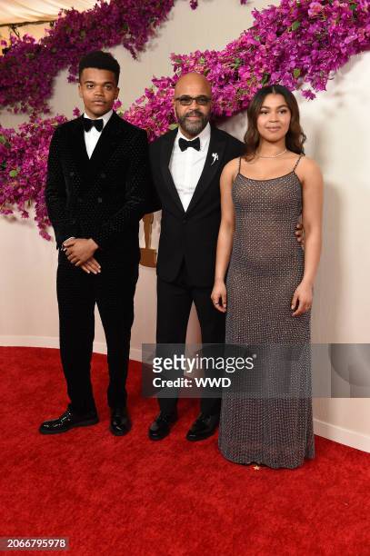 Elijah Wright, Jeffrey Wright and Juno Wright at the 96th Annual Oscars held at Ovation Hollywood on March 10, 2024 in Los Angeles, California.