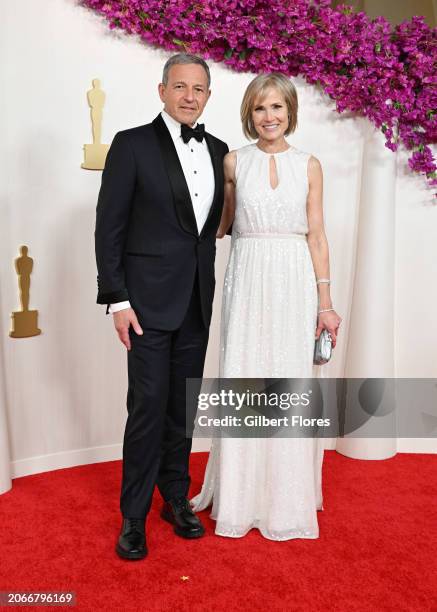 Bob Iger and Willow Bay at the 96th Annual Oscars held at at the Ovation Hollywood on March 10, 2024 in Los Angeles, California.