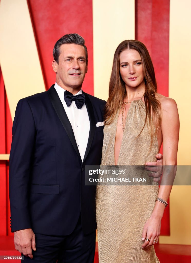 Actor Jon Hamm And His Wife Actress Anna Osceola Attend The Vanity actor-jon-hamm-and-his-wife-actress-anna-osceola-attend-the-vanity