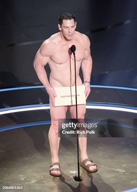 John Cena speaks onstage at the 96th Annual Oscars held at Dolby Theatre on March 10, 2024 in Los Angeles, California.