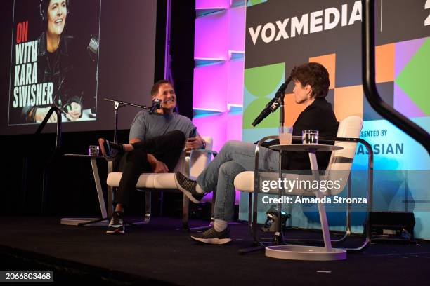 Mark Cuban and Kara Swisher at 'On with Kara Swisher' Live Featuring Mark Cuban as part of SXSW 2024 Conference and Festivals held at the JW Marriott...