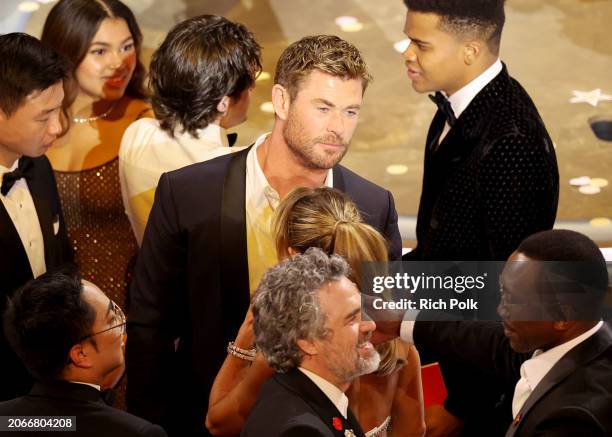 Chris Hemsworth, Mark Ruffalo, Elijah Wright and Mahershala Ali at the 96th Annual Oscars held at Dolby Theatre on March 10, 2024 in Los Angeles,...