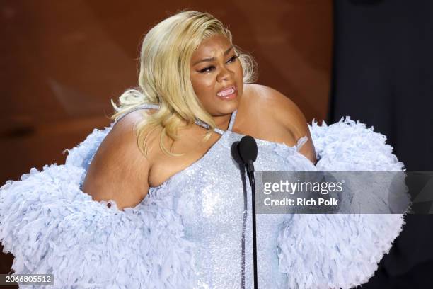 Da'Vine Joy Randolph accepts the Best Supporting Actress award for "The Holdovers" at the 96th Annual Oscars held at Dolby Theatre on March 10, 2024...