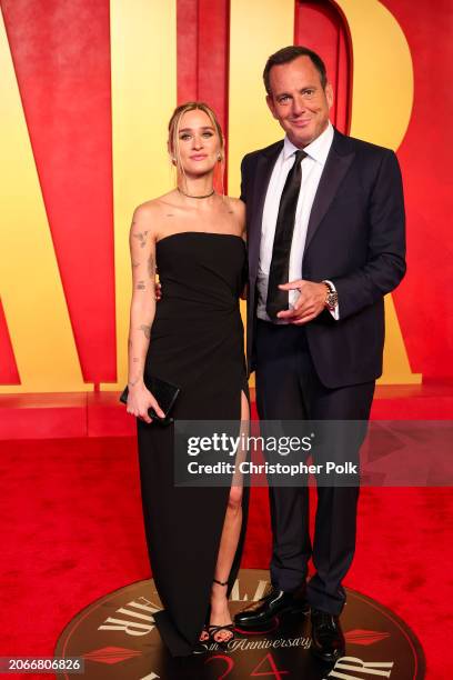 Alessandra Brawn and Will Arnett at the 2024 Vanity Fair Oscar Party held at the Wallis Annenberg Center for the Performing Arts on March 10, 2024 in...