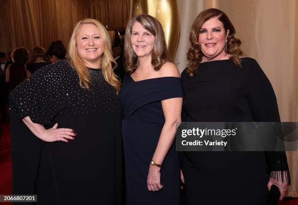 Debra OConnell, Alexia Quadrani and Rita Ferro at the 96th Annual Oscars held at Ovation Hollywood on March 10, 2024 in Los Angeles, California.