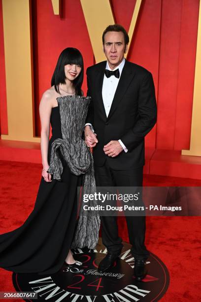 Riko Shibata ans Nicolas Cage attending the Vanity Fair Oscar Party held at the Wallis Annenberg Center for the Performing Arts in Beverly Hills, Los...