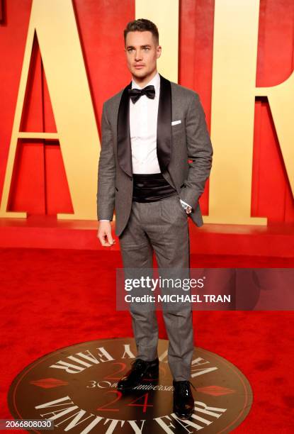 German actor Alexander Dreymon attends the Vanity Fair Oscars Party at the Wallis Annenberg Center for the Performing Arts in Beverly Hills,...