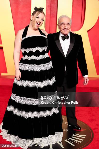 Francesca Scorsese and Martin Scorsese at the 2024 Vanity Fair Oscar Party held at the Wallis Annenberg Center for the Performing Arts on March 10,...