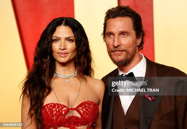 Matthew Brazil US actor Matthew McConaughey and his wife Brazilian model Camila ...