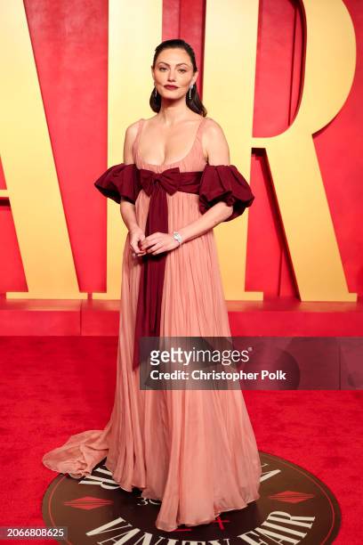 Phoebe Tonkin at the 2024 Vanity Fair Oscar Party held at the Wallis Annenberg Center for the Performing Arts on March 10, 2024 in Beverly Hills,...