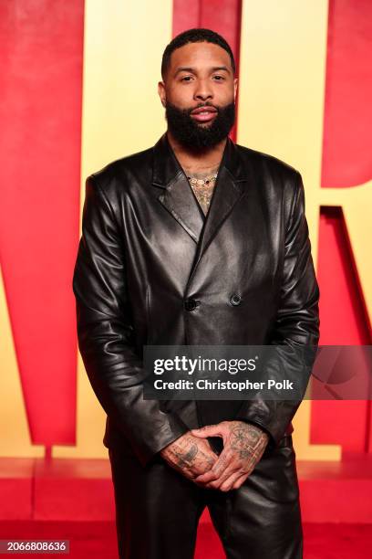 Odell Beckham Jr. At the 2024 Vanity Fair Oscar Party held at the Wallis Annenberg Center for the Performing Arts on March 10, 2024 in Beverly Hills,...