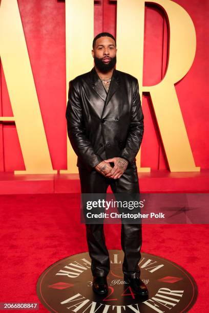 Odell Beckham Jr. At the 2024 Vanity Fair Oscar Party held at the Wallis Annenberg Center for the Performing Arts on March 10, 2024 in Beverly Hills,...