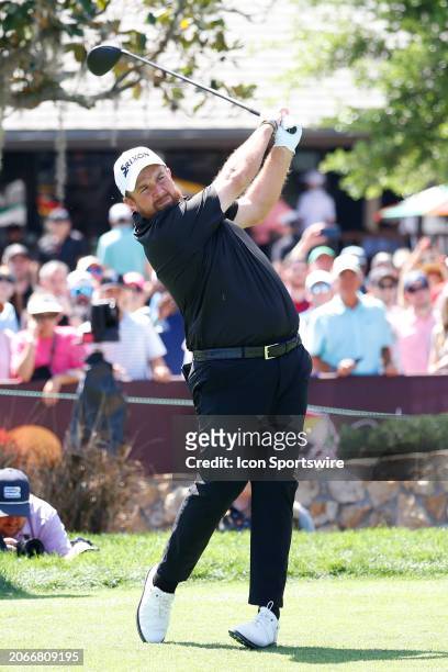 Golfer Shane Lowry hits his tee shot on the first hole during the Arnold Palmer Invitational presented by MasterCard at the Arnold Palmer's Bay Hill...