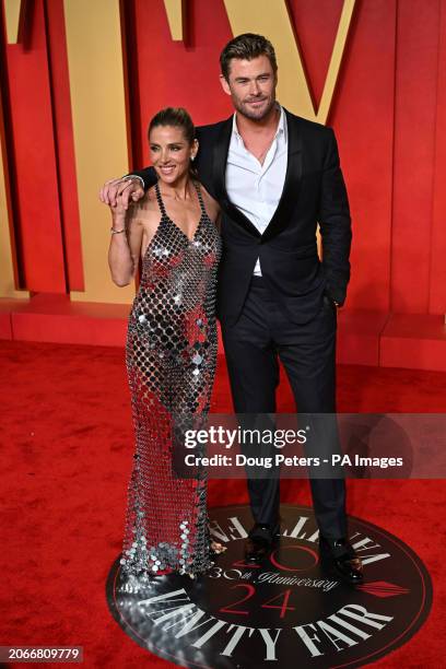 Elsa Pataky and Chris Hemsworth attending the Vanity Fair Oscar Party held at the Wallis Annenberg Center for the Performing Arts in Beverly Hills,...