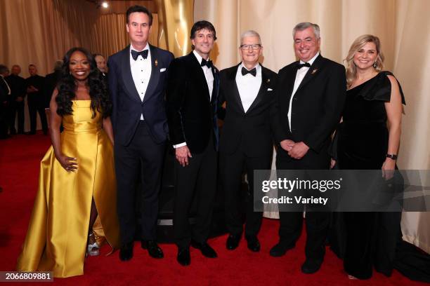 Patrice Le Goy , Zack Van Amburg , Tim Cook , Eddy Cue , and guests at the 96th Annual Oscars held at Ovation Hollywood on March 10, 2024 in Los...