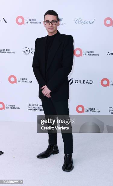 Christian Siriano at the 32nd Annual Elton John AIDS Foundation Academy Awards Viewing Party held at The City of West Hollywood Park on March 10,...