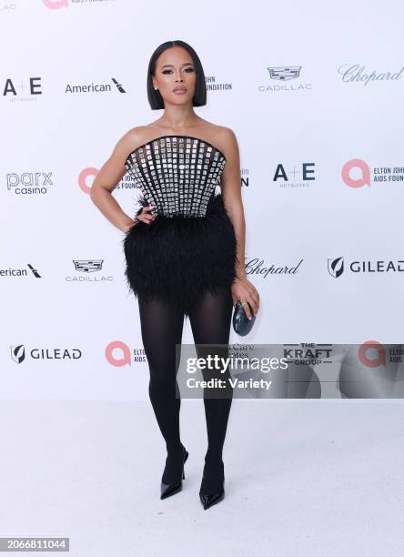 Serayah McNeill at the 32nd Annual Elton John AIDS Foundation Academy Awards Viewing Party held at The City of West Hollywood Park on March 10, 2024...