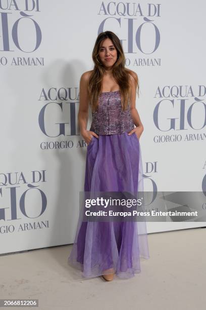 Marina Carmona attends the party organized by the Armani brand to honor "Acqua de Gio", its most iconic men's fragrance, on March 7 in Madrid, Spain .