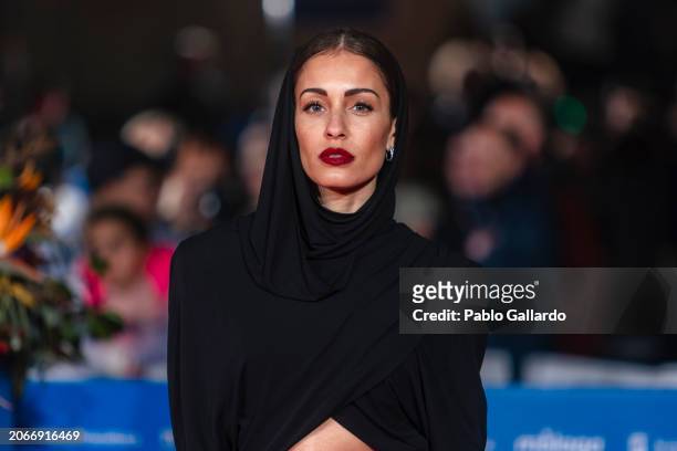 Hiba Abouk attends the 'La Abadesa' premiere during the Malaga Film Festival 2024 at the Cervantes Theater on on March 07, 2024 in Malaga, Spain.