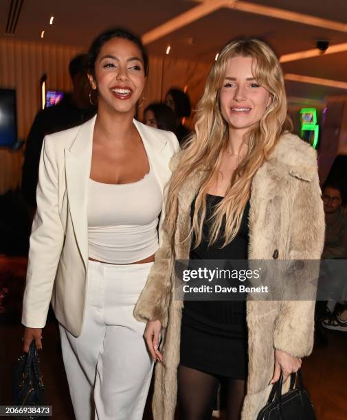 Hannah Crook and Lottie Moss attend the launch of the Pamela Anne Furze Foundation , supporting clinical research into hormonal cancers, at the...