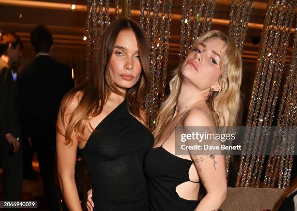 Hana Cross and Lottie Moss attend the launch of the Pamela Anne Furze Foundation , supporting clinical research into hormonal cancers, at the...