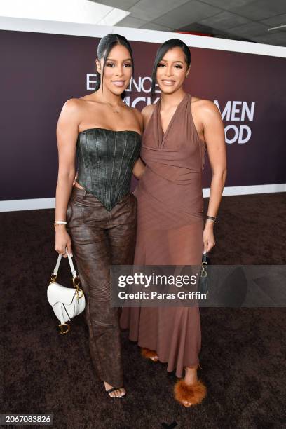 Paris Kyle and Sydney Kyle attend the 2024 ESSENCE Black Women In Hollywood Awards Ceremony at Academy Museum of Motion Pictures on March 07, 2024 in...