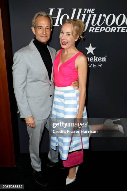 Tom Jenkins and Meredith Thomas attend The Hollywood Reporter And Tik Tok's Academy Award Nominee Celebration at Ardor on March 07, 2024 in West...