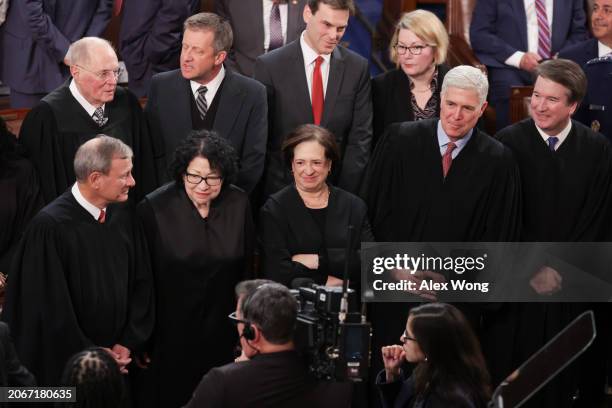 Supreme Court retired Associate Justice Anthony Kennedy, Chief Justice John Roberts, Associate Justice Sonia Sotomayor, Associate Justice Elena...