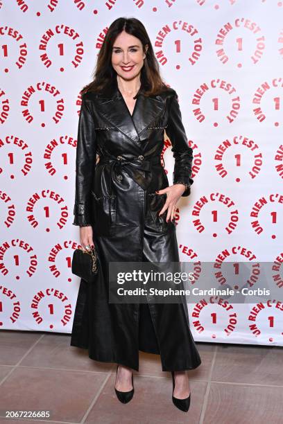 Elsa Zylberstein attends the "Un Rien C'est Tout" Gala at Musee de l'armee on March 07, 2024 in Paris, France.