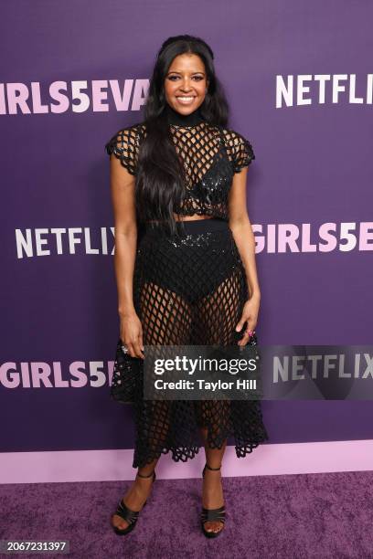 Renee Elise Goldsberry attends the Netflix "Girls5eva" season premiere at Paris Theater on March 07, 2024 in New York City.