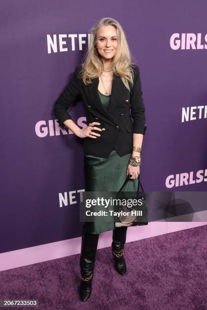 Hilarie Burton attends the Netflix "Girls5eva" season premiere at Paris Theater on March 07, 2024 in New York City.