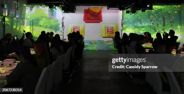 General view of the atmosphere during the WcDonald's Immersive Dining Experience on March 07, 2024 in West Hollywood, California.