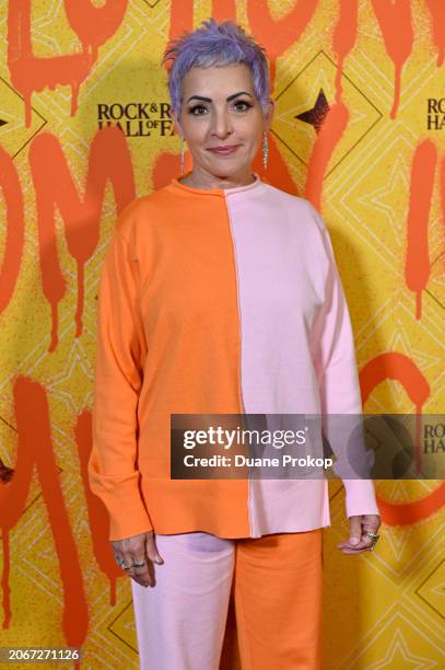 Rock & Roll Hall of Fame Inductee Jane Wiedlin of the Go-Go’s attends the "Revolutionary Women in Music: Left of Center" exhibit dedication at the...