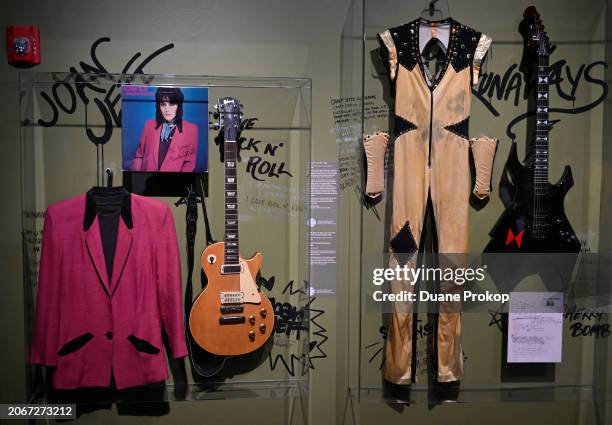 Joan Jett outfit from the cover of Joan Jett and the Blackhearts' 1981 album, I Love Rock 'N Roll and the Runaways "Cherrybomb" song lyrics, Cherie...