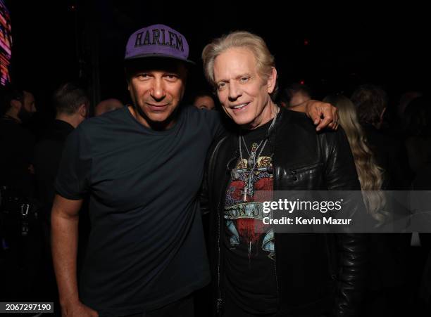 Tom Morello and Don Felder attend the Eighth Annual LOVE ROCKS NYC Benefit Concert For God's Love We Deliver at Beacon Theatre on March 07, 2024 in...