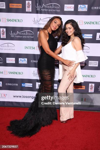 Madalina Ghenea and Aurora Cossio attend the Los Angeles, Italia Festival 2024 on March 07, 2024 in Los Angeles, California.