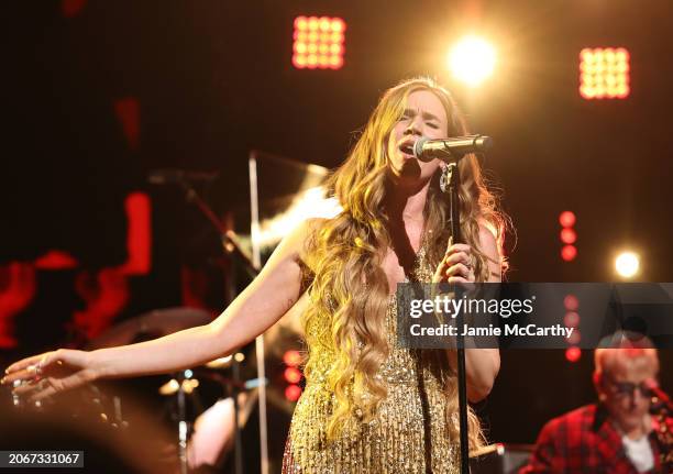 Joss Stone performs onstage during the Eighth Annual LOVE ROCKS NYC Benefit Concert For God's Love We Deliver at Beacon Theatre on March 07, 2024 in...