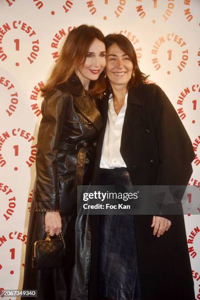 Cecile Duffau and Elsa Zylberstein attend the "Un Rien C'est Tout" Gala at Musée de l'Armée on March 07, 2024 in Paris, France.