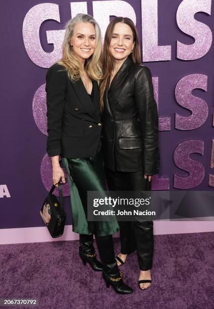 Hilarie Burton and Sophia Bush attend Netflix's "Girls5eva" Season 3 premiere at Paris Theater on March 07, 2024 in New York City.