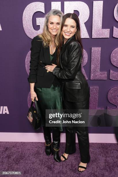 Hilarie Burton and Sophia Bush attend Netflix's "Girls5eva" Season 3 premiere at Paris Theater on March 07, 2024 in New York City.