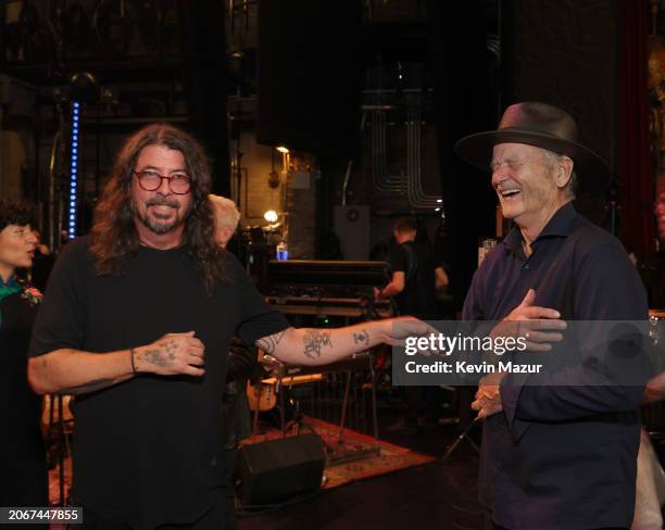 Dave Grohl and Bill Murray attend the Eighth Annual LOVE ROCKS NYC Benefit Concert For God's Love We Deliver at Beacon Theatre on March 07, 2024 in...