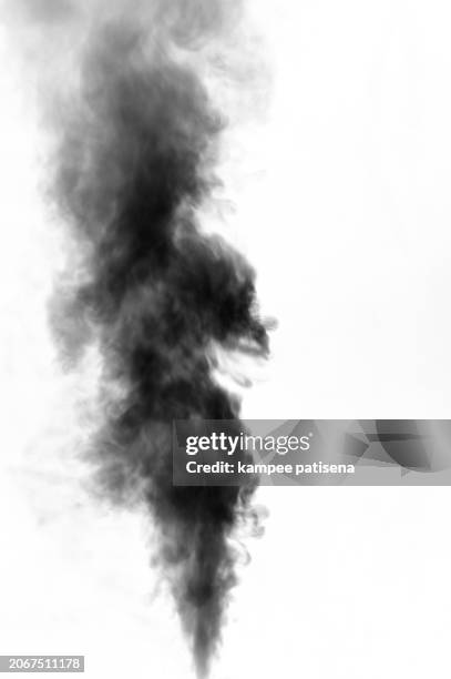 abstract realistic soft smoke background , fog , vapor on white background - fumée photos et images de collection
