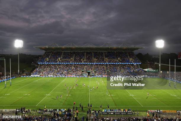 General view during the round one NRL match between New Zealand Warriors and Cronulla Sharks at Go Media Stadium Mt Smart, on March 08 in Auckland,...