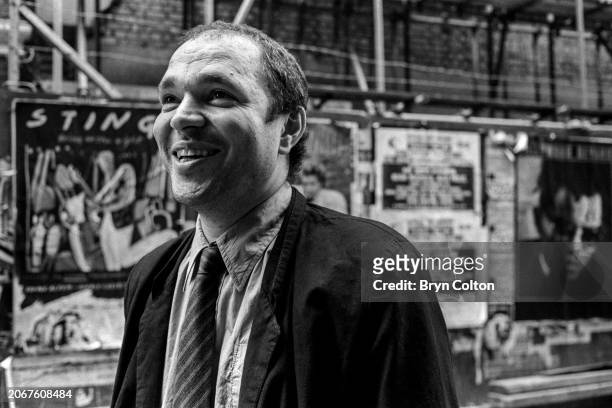 British film director and screenwriter Anthony Minghella in Covent Garden, London, UK, on Monday, June 23, 1986.
