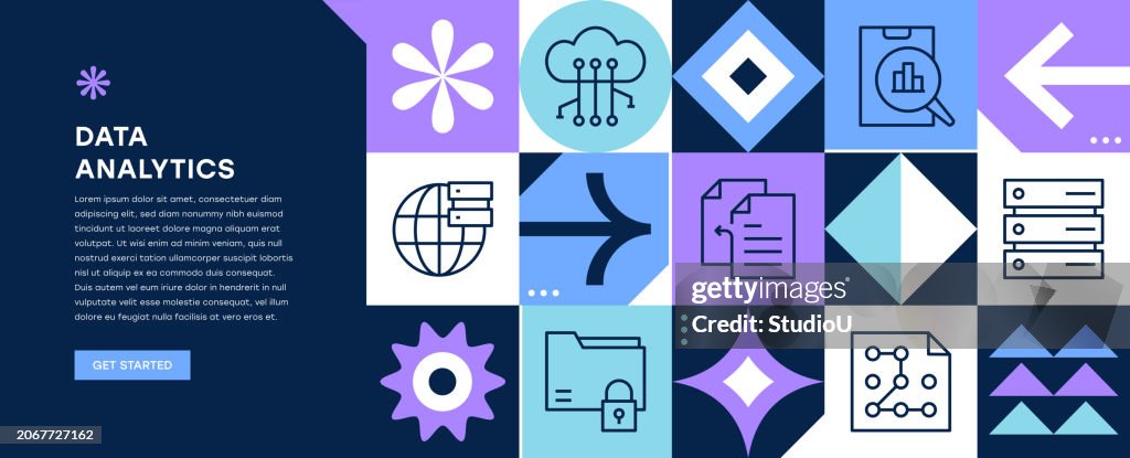 Data Analytics Web Banner Design High-Res Vector Graphic - Getty Images