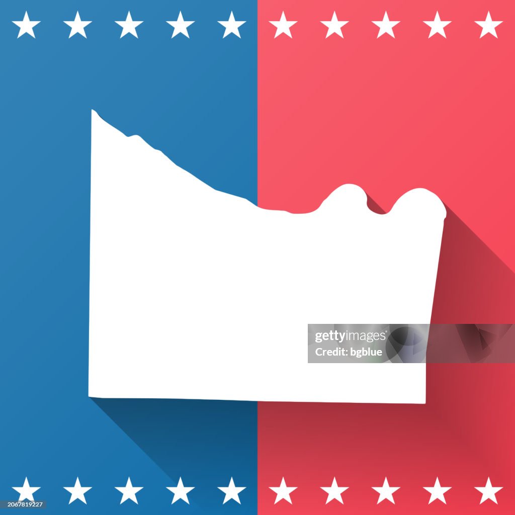 Morgan County, Alabama. Map on blue and red background