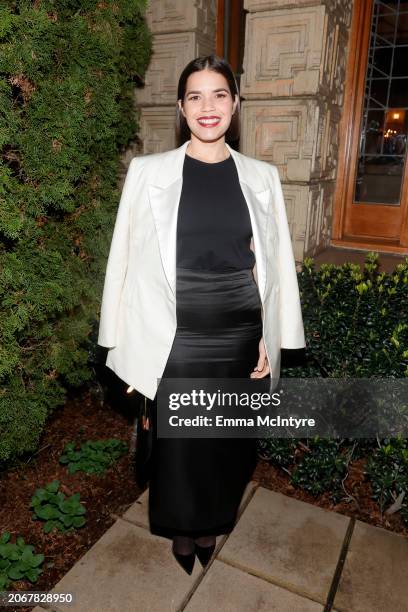 America Ferrera attends W Magazine and Louis Vuitton's Academy Awards Dinner at a Private Residence on March 07, 2024 in Los Angeles, California.